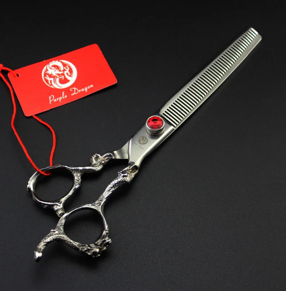 628# 7.0'' Brand Purple Dragon Professional Hairdressing Scissors JP 440C Barber's Cats Dogs Pets Thinning Scissors Hair Shears
628# 7.0'' Brand Purple Dragon Professional Hairdressing Scissors JP 440C Barber's Cats Dogs Pets Thinning Scissors Hair Shears