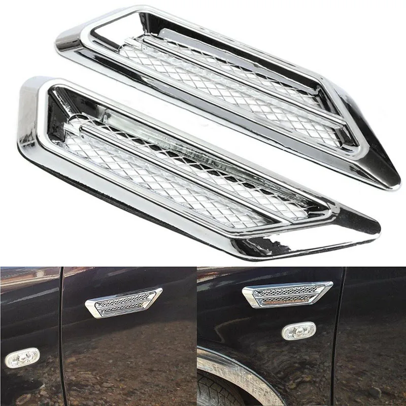 2pcs/set Chrome Car SUV Air Flow Fender Side Vent Decoration Sticker For BMW Benz
2pcs/set Chrome Car SUV Air Flow Fender Side Vent Decoration Sticker For BMW Benz