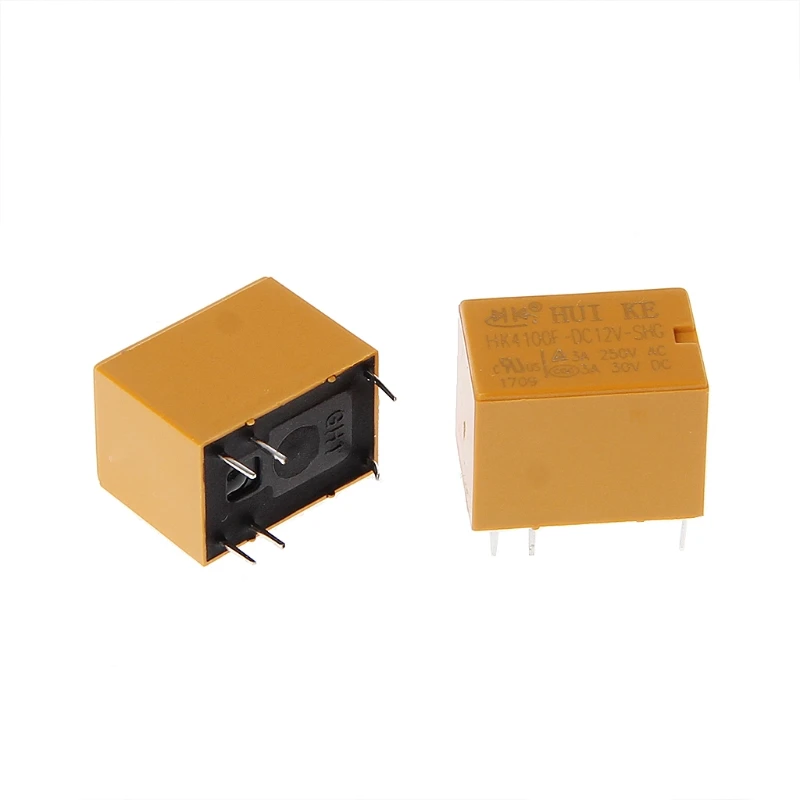 OOTDTY 5 шт./компл. 12 В реле HK4100F DC 12V SHG 6 контактов 3A 250 AC 30 15 мм|Реле| |