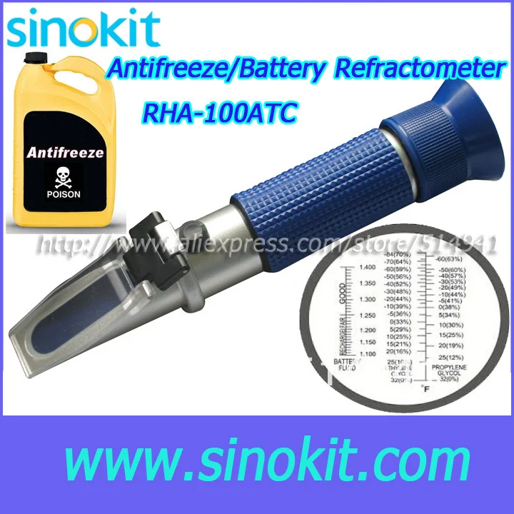 Ethylene Glycol: -84'F-32'F Hand held Antifreeze/Battery Blue Grip Refractometer RHA-100ATC
Ethylene Glycol: -84'F-32'F Hand held Antifreeze/Battery Blue Grip Refractometer RHA-100ATC