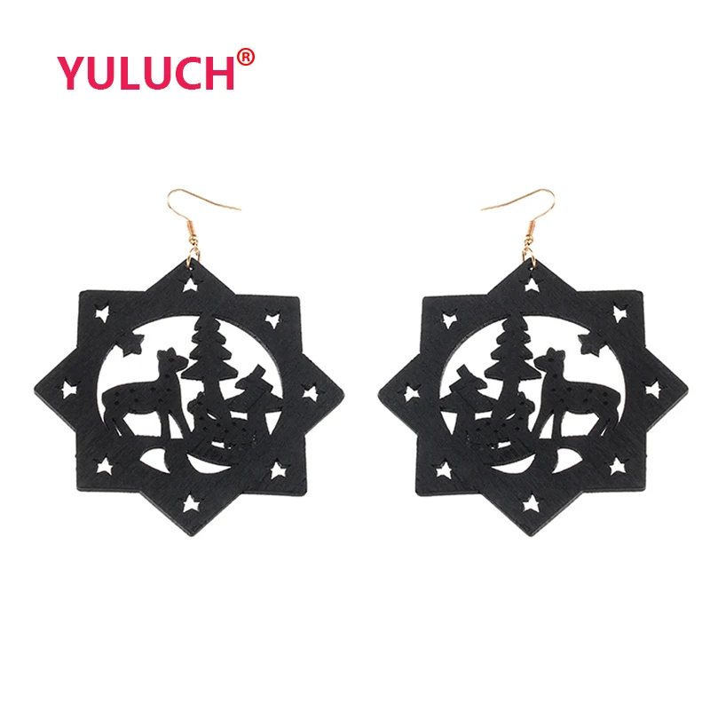YULUCH Wooden Hexagonal Hollow Christmas Tree Elk Pendant Earrings for Fashion Women's National Jewelry Earrings Gifts
YULUCH Wooden Hexagonal Hollow Christmas Tree Elk Pendant Earrings for Fashion Women's National Jewelry Earrings Gifts