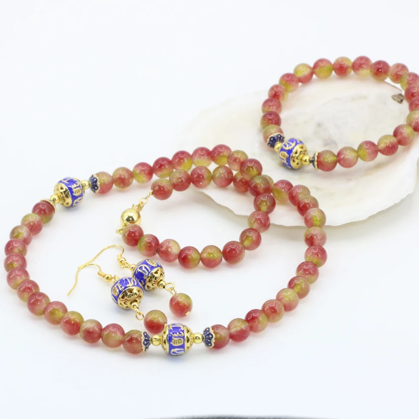 Factory outlet vintage multicolor 8mm round beads chalcedony necklaces earrings bracelets for women diy jewelry set B2683
Factory outlet vintage multicolor 8mm round beads chalcedony necklaces earrings bracelets for women diy jewelry set B2683