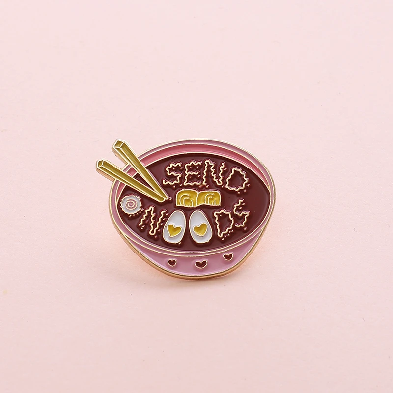 Cartoon Red Soup Noodles Enamel Pin Japanese Heart Egg Ramen Bowl Chopsticks Food Brooch Backpack Denim jackets Lapel Pin Button
Cartoon Red Soup Noodles Enamel Pin Japanese Heart Egg Ramen Bowl Chopsticks Food Brooch Backpack Denim jackets Lapel Pin Button