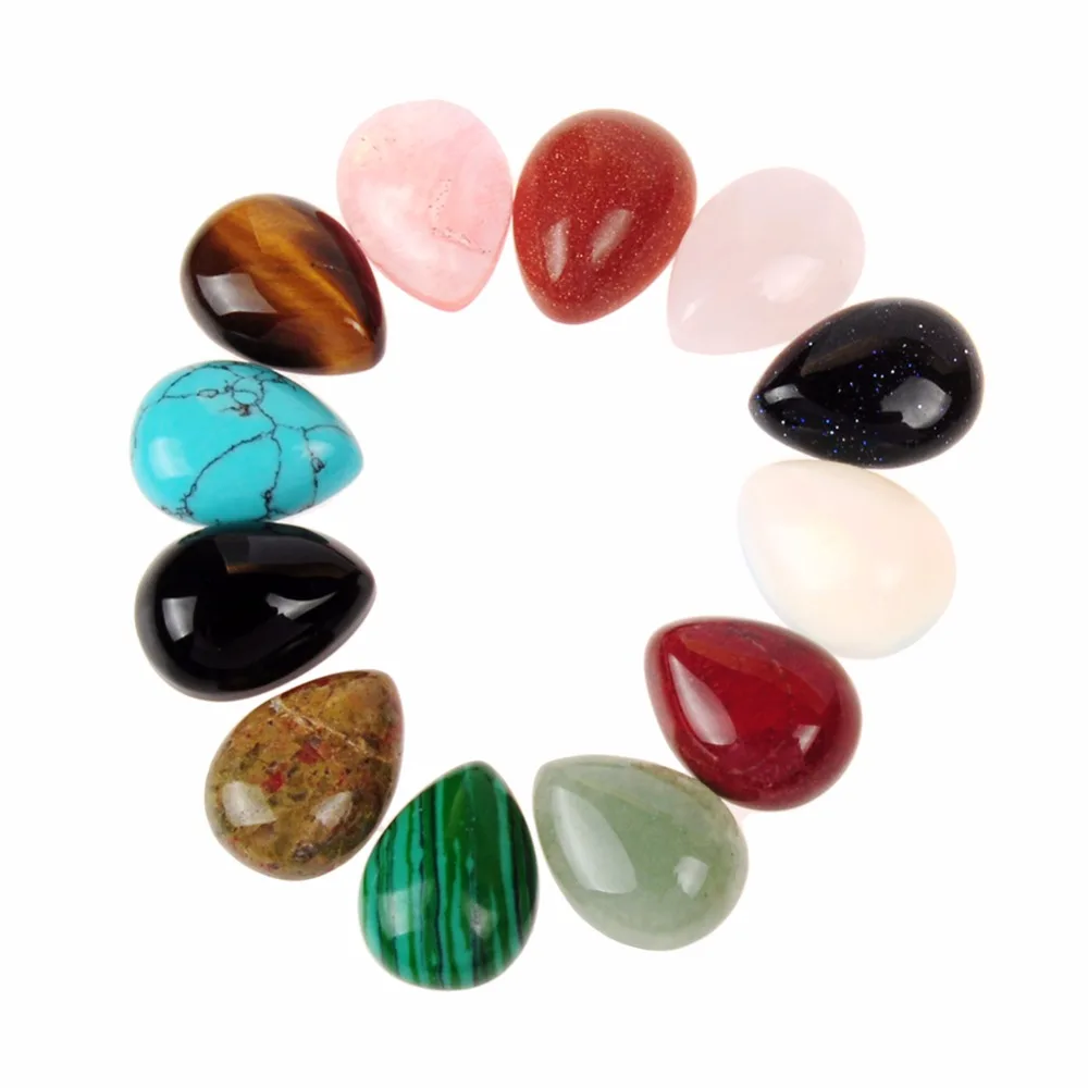 Druzy Wholesale 24Pcs Random Assorted Natural Onyx Unakite Watermelon Red Teardrop Crystal Cabochon 12X16mm Variation Colors
Druzy Wholesale 24Pcs Random Assorted Natural Onyx Unakite Watermelon Red Teardrop Crystal Cabochon 12X16mm Variation Colors