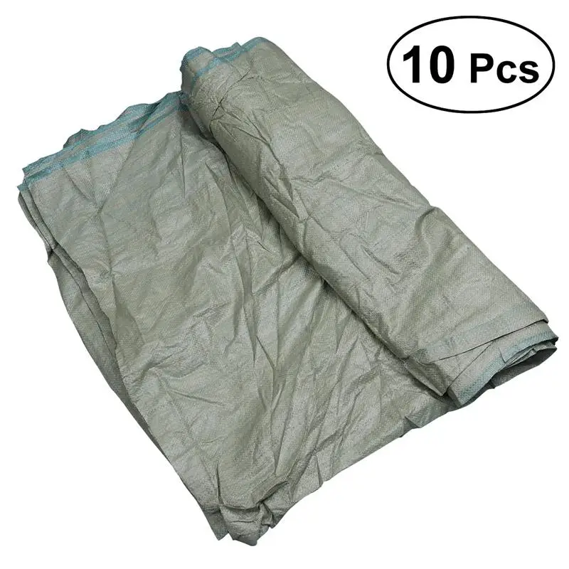 10Pcs 90x130cm Woven Bag Gunny Sack Sand Bags Plastic Snakeskin for Packaging | Инструменты