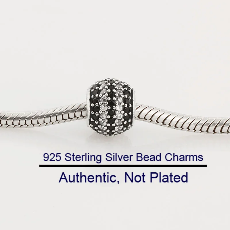 Fits For Pandora Charms Bracelets Black Nautical Pave Stripes Beads 100% 925 Sterling Silver Jewelry Free Shipping
Fits For Pandora Charms Bracelets Black Nautical Pave Stripes Beads 100% 925 Sterling Silver Jewelry Free Shipping