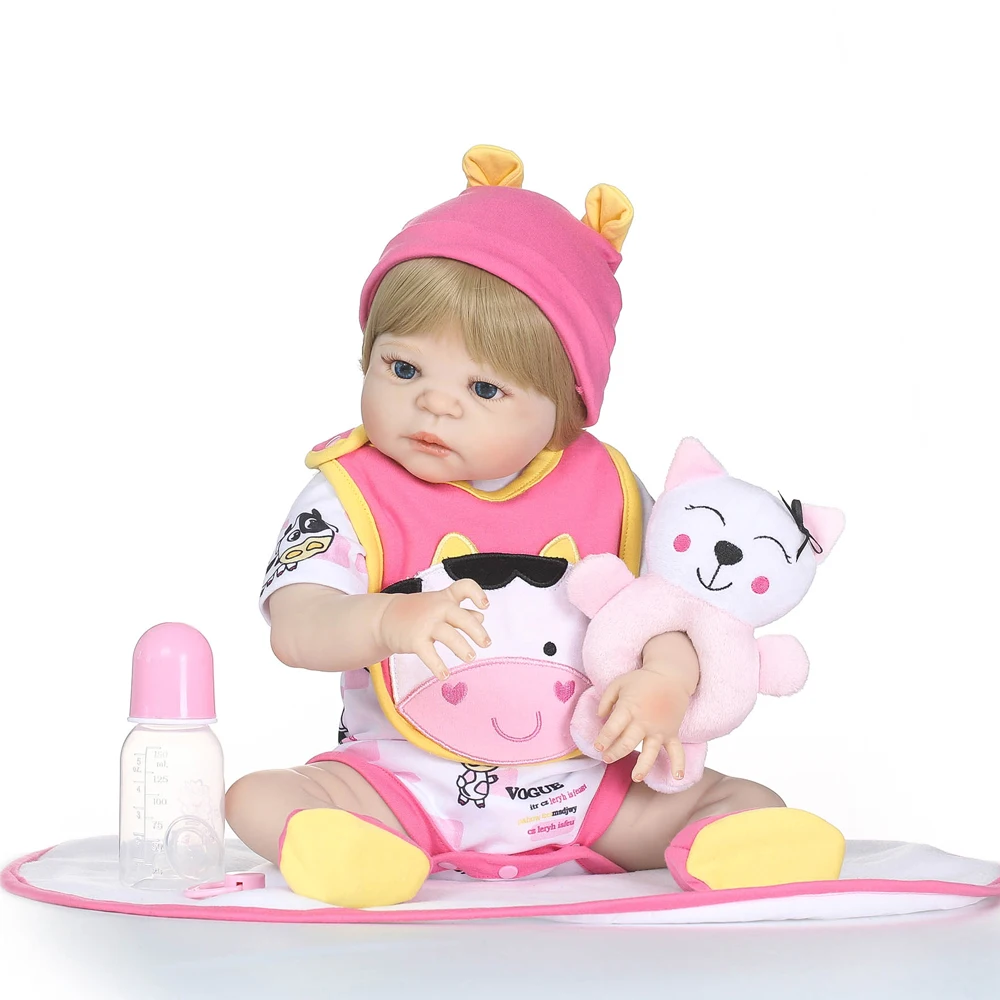 Realistic complete silicone reborn baby girl dolls 23"57cm NPK brand Bebes reborn com corpo de silicone menina bonecas
Realistic complete silicone reborn baby girl dolls 23"57cm NPK brand Bebes reborn com corpo de silicone menina bonecas