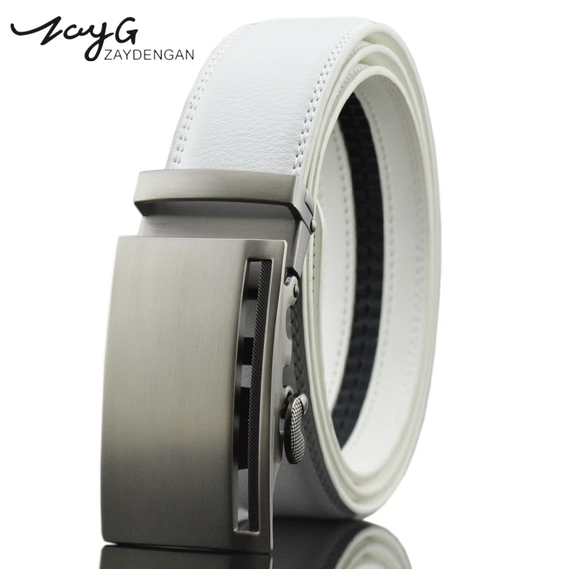 ZAYG Men Exquisite White Steel Automatic Buckle Belt Men High Quality Luxury Leather Belts Men Business Buckle Casual Belt
ZAYG Men Exquisite White Steel Automatic Buckle Belt Men High Quality Luxury Leather Belts Men Business Buckle Casual Belt