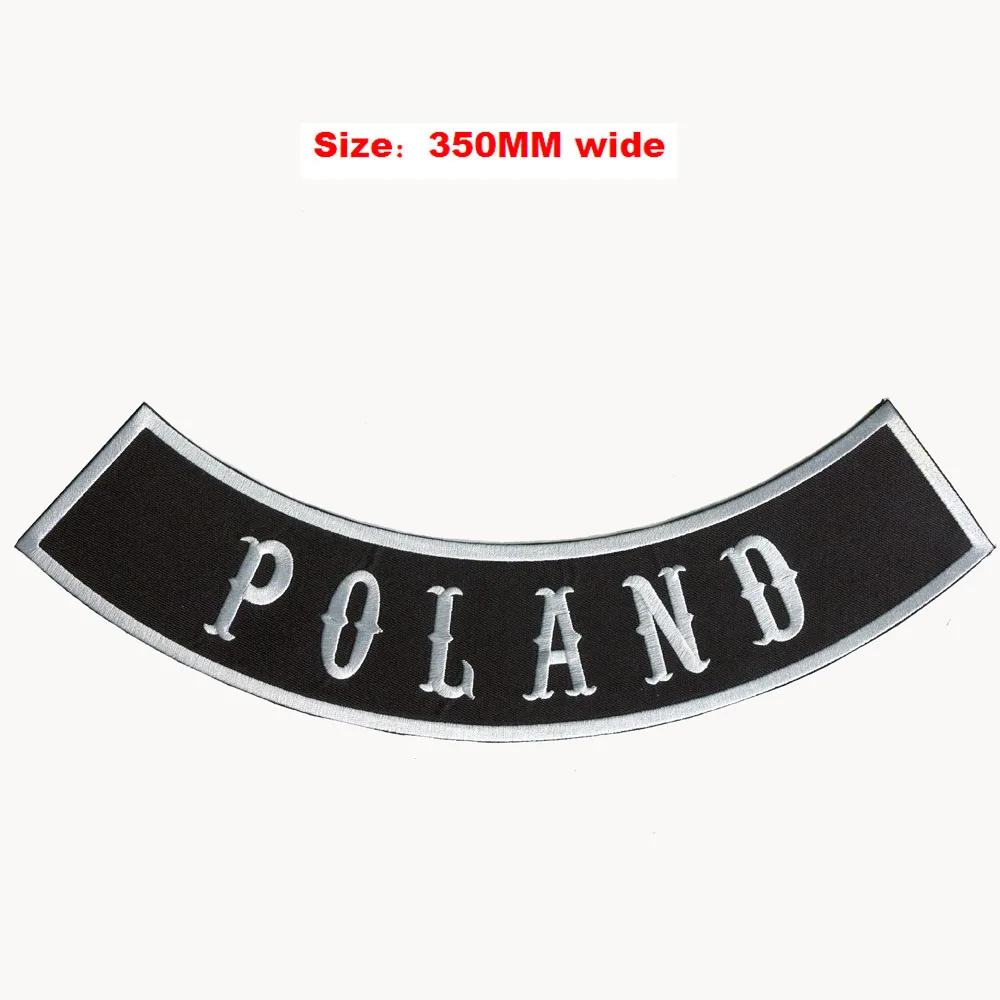 POLAND rocker patch for full back embroidery patch 350MM wide /applique/broderie biker
POLAND rocker patch for full back embroidery patch 350MM wide /applique/broderie biker