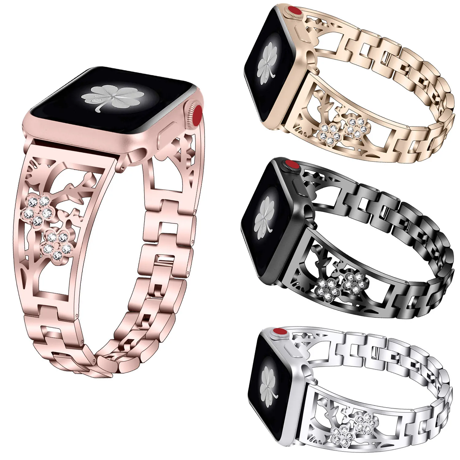 Ремешок сменный из нержавеющей стали для Apple Watch браслет iWatch Series 1 2 3 4 40 мм 44 38 42