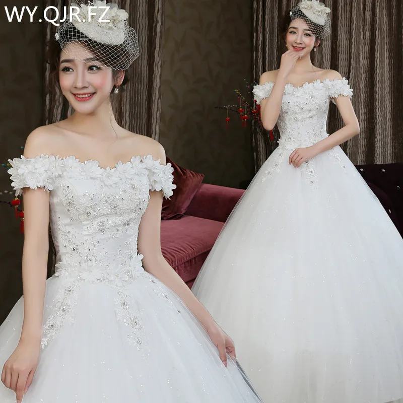 LYG-H82#Ball Gown Off Shoulder Beading solid flower Sequins lace up wedding dress 2020 new Dresses cheap Wholesale custom-made
LYG-H82#Ball Gown Off Shoulder Beading solid flower Sequins lace up wedding dress 2020 new Dresses cheap Wholesale custom-made