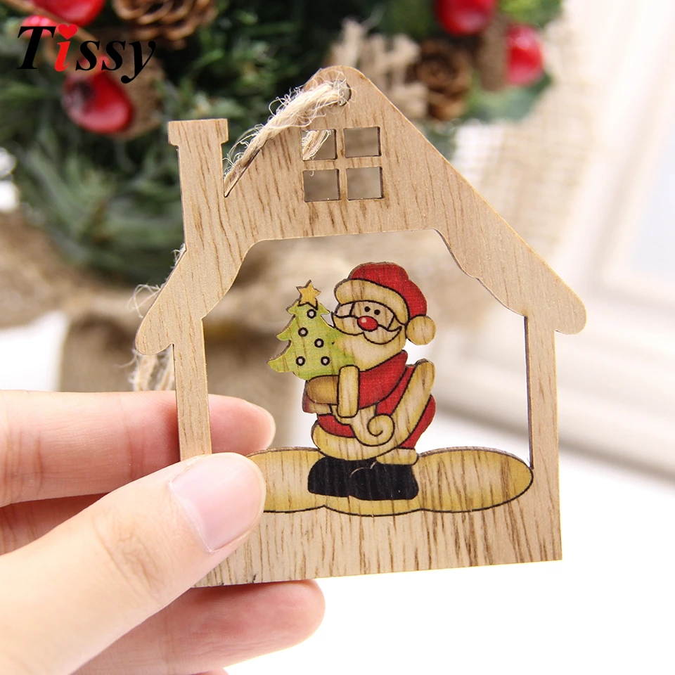 6PCS Creative House Wooden Pendants Ornaments DIY Wood Crafts Xmas Tree Ornament Home Christmas Party Decorations Christmas Gift
6PCS Creative House Wooden Pendants Ornaments DIY Wood Crafts Xmas Tree Ornament Home Christmas Party Decorations Christmas Gift