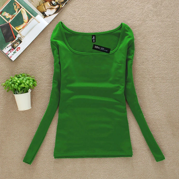 Female 2021 Autumn Winter U-neck Long Sleeve Velvet T-shirts Women's Underwear Warm Base Tops All-match Camisas Femininas 2034
Female 2021 Autumn Winter U-neck Long Sleeve Velvet T-shirts Women's Underwear Warm Base Tops All-match Camisas Femininas 2034