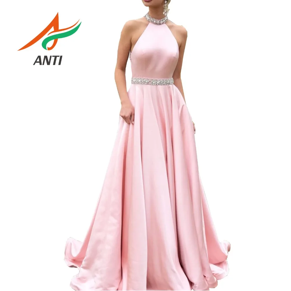 ANTI Graceful Pink Satin Long Evening Dress 2019 New Arrival Backless Sweep Train A-Line Vestidos De Fiesta De Noche Custom Made
ANTI Graceful Pink Satin Long Evening Dress 2019 New Arrival Backless Sweep Train A-Line Vestidos De Fiesta De Noche Custom Made