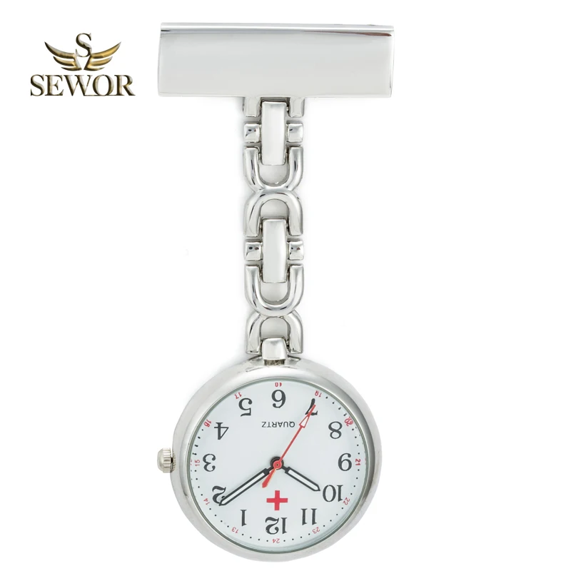 SEWOR Hot Fashion Nurse Table Pocket Watch Clip Brooch Chain Quartz Movement Hanging Pocket Watch For Man or Women Sliver C176
SEWOR Hot Fashion Nurse Table Pocket Watch Clip Brooch Chain Quartz Movement Hanging Pocket Watch For Man or Women Sliver C176