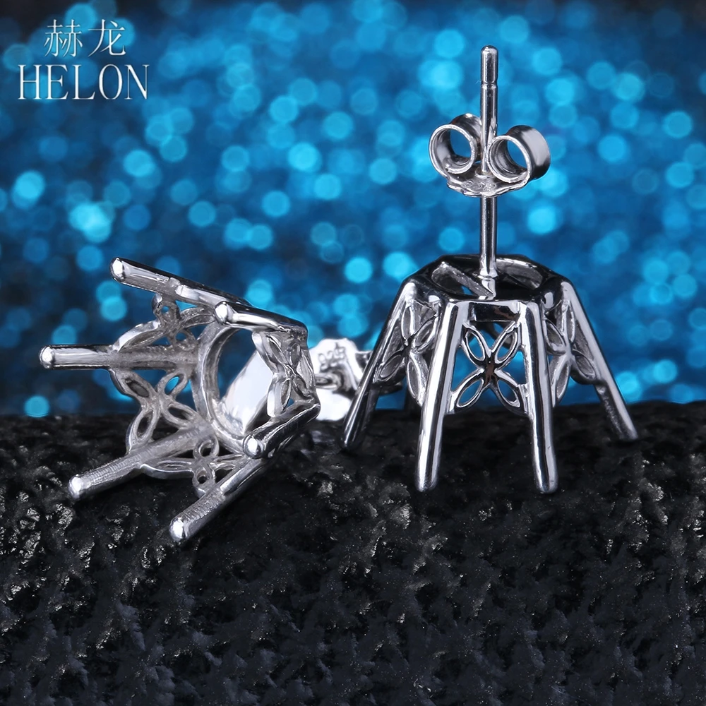 HELON Solid 10K White Gold 10-11mm Round Semi Mount Earrings Setting Engagement Wedding Stud Earrings Trendy Fine Jewelry Lady
HELON Solid 10K White Gold 10-11mm Round Semi Mount Earrings Setting Engagement Wedding Stud Earrings Trendy Fine Jewelry Lady