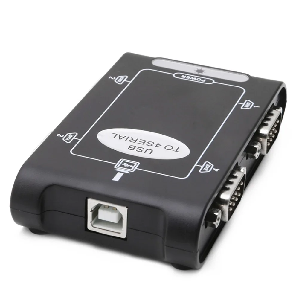 9 контактный USB 2 0 на 4 порта RS232 Serial DB9 COM разъемы контроллера Адаптер Hub|USB-хабы| |