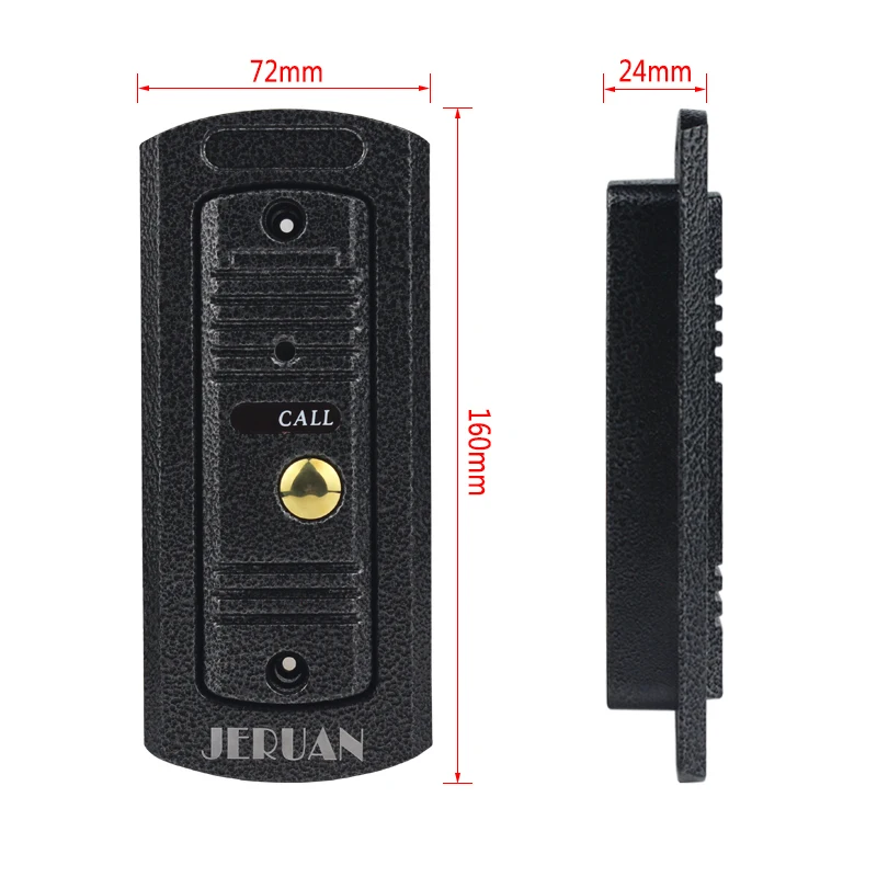 JERUAN 9 дюймов сенсорный ключ видеодомофон дверной звонок Домофон комплект черный