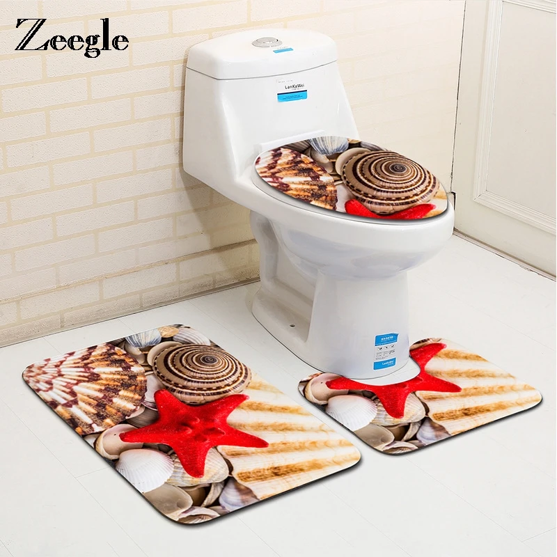Zeegle Shell Bathroom Carpet 3Pcs Non-slip Bath Mats Set Toilet Floor Mat Absorbent Floor Carpet Bath Rug Shower Room Rugs
Zeegle Shell Bathroom Carpet 3Pcs Non-slip Bath Mats Set Toilet Floor Mat Absorbent Floor Carpet Bath Rug Shower Room Rugs