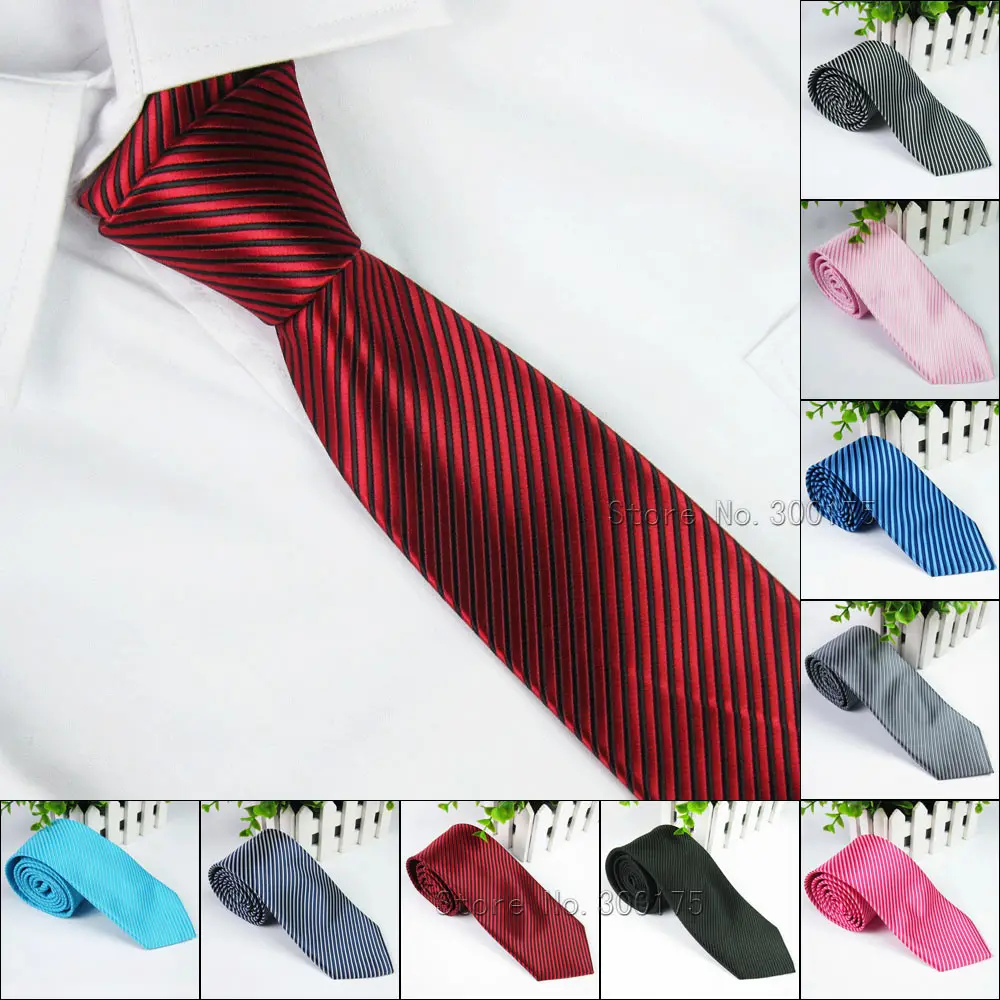

Men Jacquard Skinny Gravatas Slim Striped Classic Dot Corbatas Wedding Neck Tie Microfibra Cravat Necktie 7cm BTW