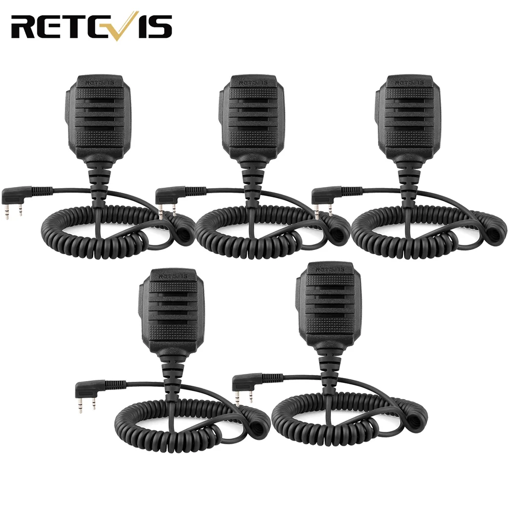 5pcs RS-114 IP54 Waterproof Speaker Microphone 2 PIN for Kenwood Retevis H777 RT22 RT24 RT81 Baofeng UV-5R 888S Walkie Talkie
5pcs RS-114 IP54 Waterproof Speaker Microphone 2 PIN for Kenwood Retevis H777 RT22 RT24 RT81 Baofeng UV-5R 888S Walkie Talkie