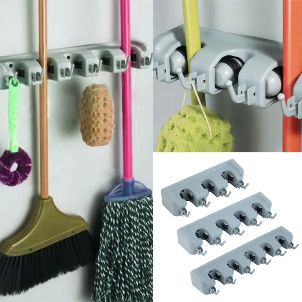 2016 New Popular Kitchen Wall Mounted Hanger Storage Rack 3-5 Position Kitchen Mop Brush Broom Organizer Holder Tool
2016 New Popular Kitchen Wall Mounted Hanger Storage Rack 3-5 Position Kitchen Mop Brush Broom Organizer Holder Tool