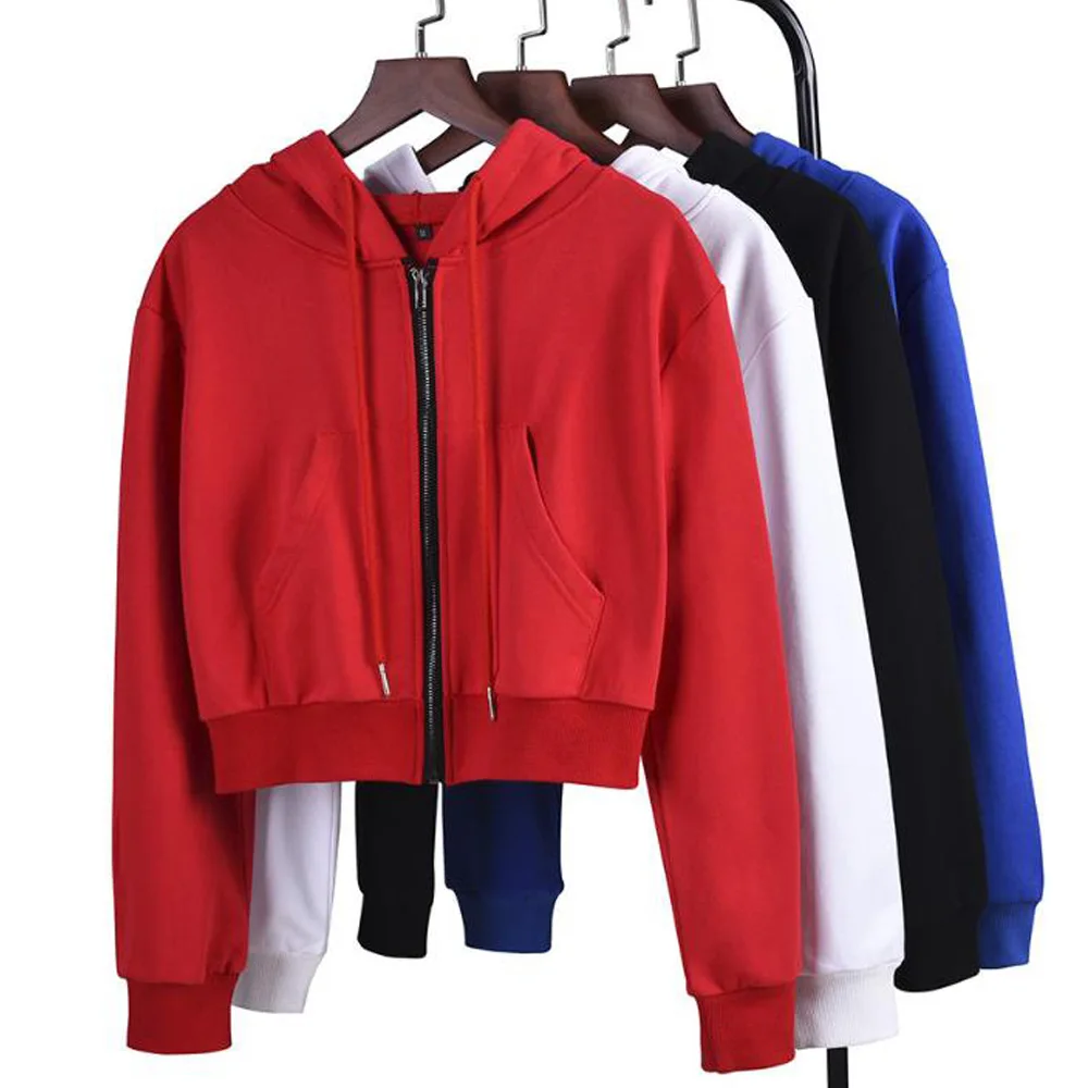 Plus Size Streetwear Cropped Jacket Women White Casual Loose Long Sleeve Harajuku Hooded Jacket Crop Coat Outwear Female
Plus Size Streetwear Cropped Jacket Women White Casual Loose Long Sleeve Harajuku Hooded Jacket Crop Coat Outwear Female
