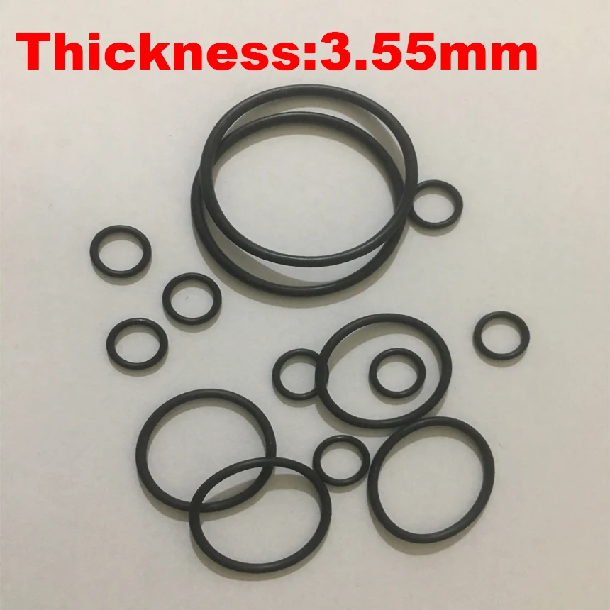 

20pcs 120x3.55 120*3.55 122x3.55 122*3.55 125x3.55 125*3.55 ID*Thickness Black NBR Nitrile Chemigum Rubber O-Ring O Ring Gasket