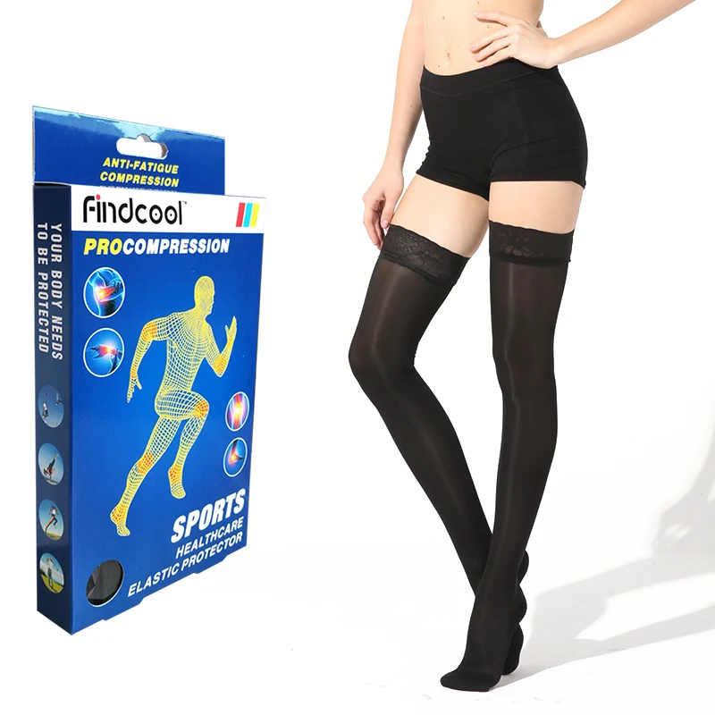 Компрессионные чулки FINDCOOL для йоги женские летние пикантные кружевной чулок