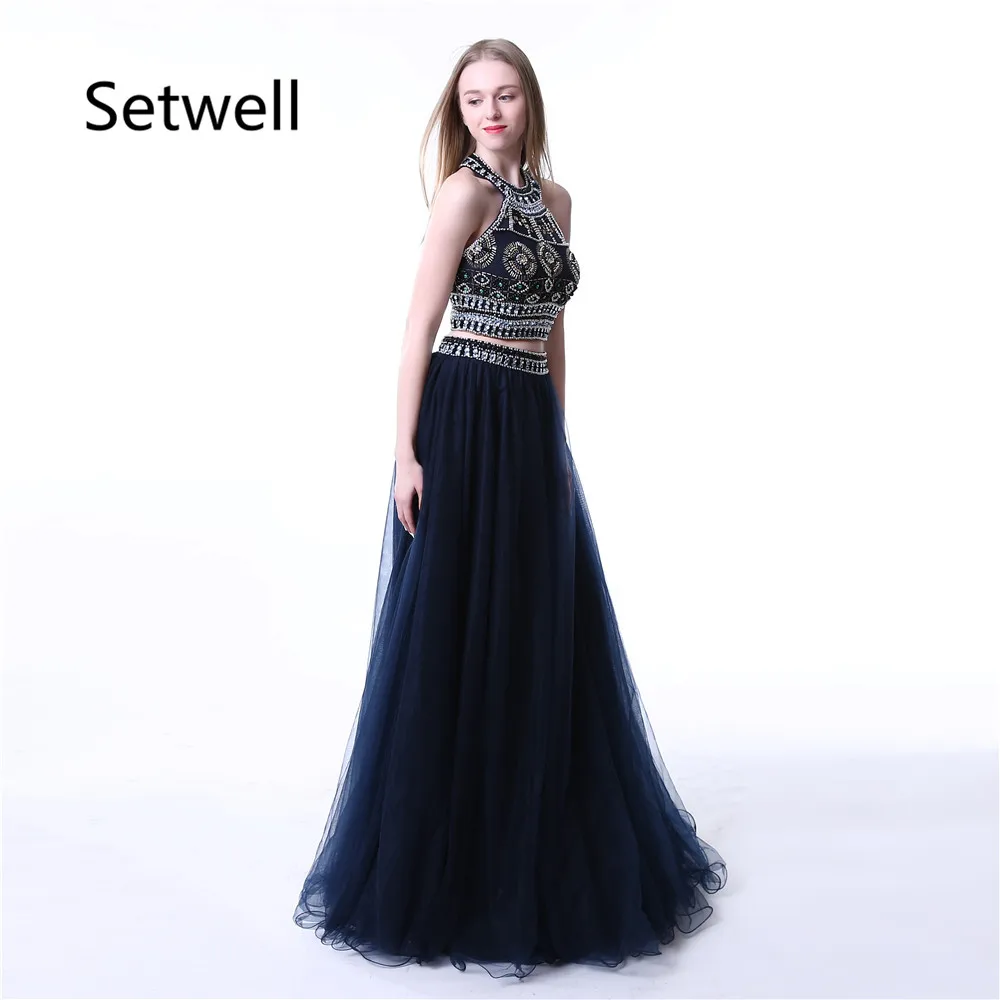 Setwell Black Two Pieces Prom Dress Sequin Beading O-Neck Luxury Long Prom Gowns Custom Made High Quality Evening Dresses 2017
Setwell Black Two Pieces Prom Dress Sequin Beading O-Neck Luxury Long Prom Gowns Custom Made High Quality Evening Dresses 2017