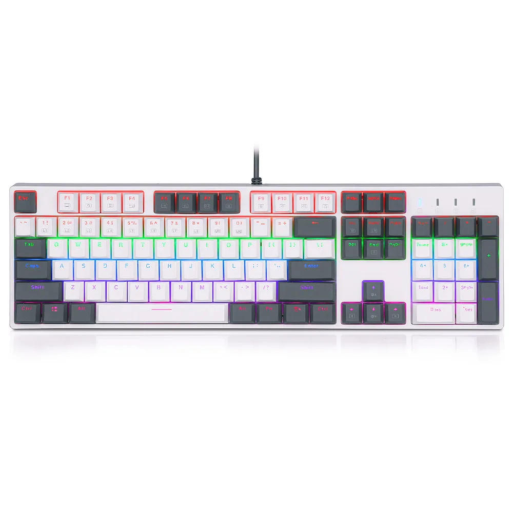 HUO JI Promisen Cool X8100 Rainbow LED Backlit Water-Proof Mechanical Gaming Keyboard with 104 Keys
HUO JI Promisen Cool X8100 Rainbow LED Backlit Water-Proof Mechanical Gaming Keyboard with 104 Keys