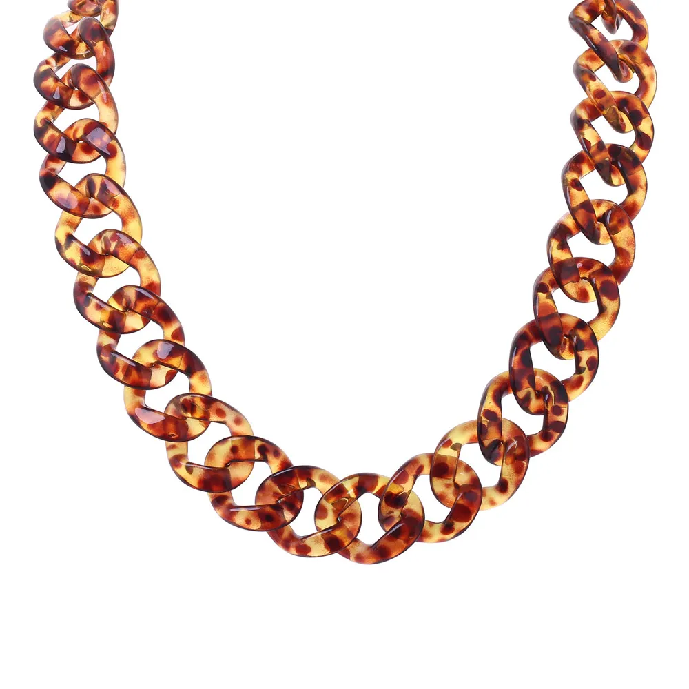 FishSheep Bohemian Leopard Acrylic Long Chain Necklace Resin Chain Collar Choker Pendant Necklace 2019 Women Fashion Jewelry
FishSheep Bohemian Leopard Acrylic Long Chain Necklace Resin Chain Collar Choker Pendant Necklace 2019 Women Fashion Jewelry