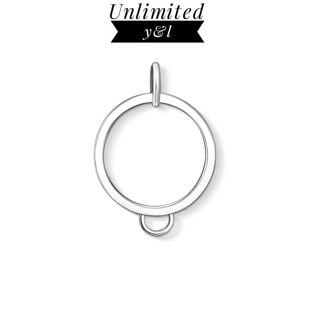 Round Charm Carrier 925 Sterling Silver Thomas Style Fashion Jewelry Circle Connectors for Women Men Necklace accessories 2020
Round Charm Carrier 925 Sterling Silver Thomas Style Fashion Jewelry Circle Connectors for Women Men Necklace accessories 2020