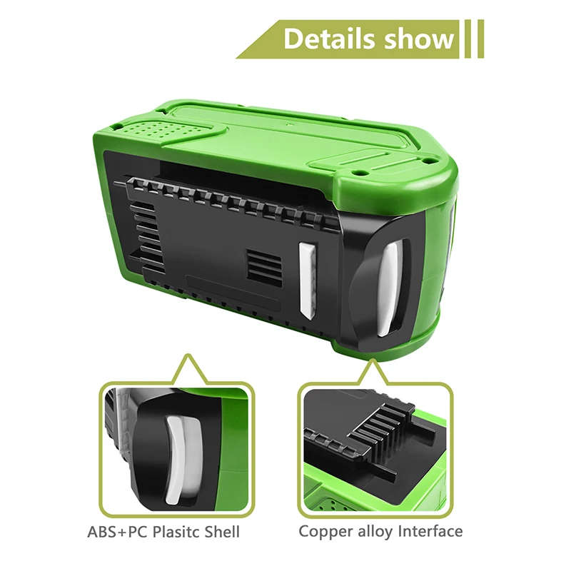 bonacell 40V 6000mAh Rechargeable Replacement Battery for Creabest 40V 200W GreenWorks 29462 29472 22272 G-MAX GMAX L50
bonacell 40V 6000mAh Rechargeable Replacement Battery for Creabest 40V 200W GreenWorks 29462 29472 22272 G-MAX GMAX L50