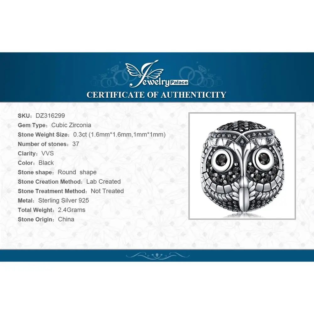 JewelryPalace Owl 925 Sterling Silver Beads Charms Silver 925 Original Fit Bracelet Silver 925 original For Jewelry Making Girls
JewelryPalace Owl 925 Sterling Silver Beads Charms Silver 925 Original Fit Bracelet Silver 925 original For Jewelry Making Girls