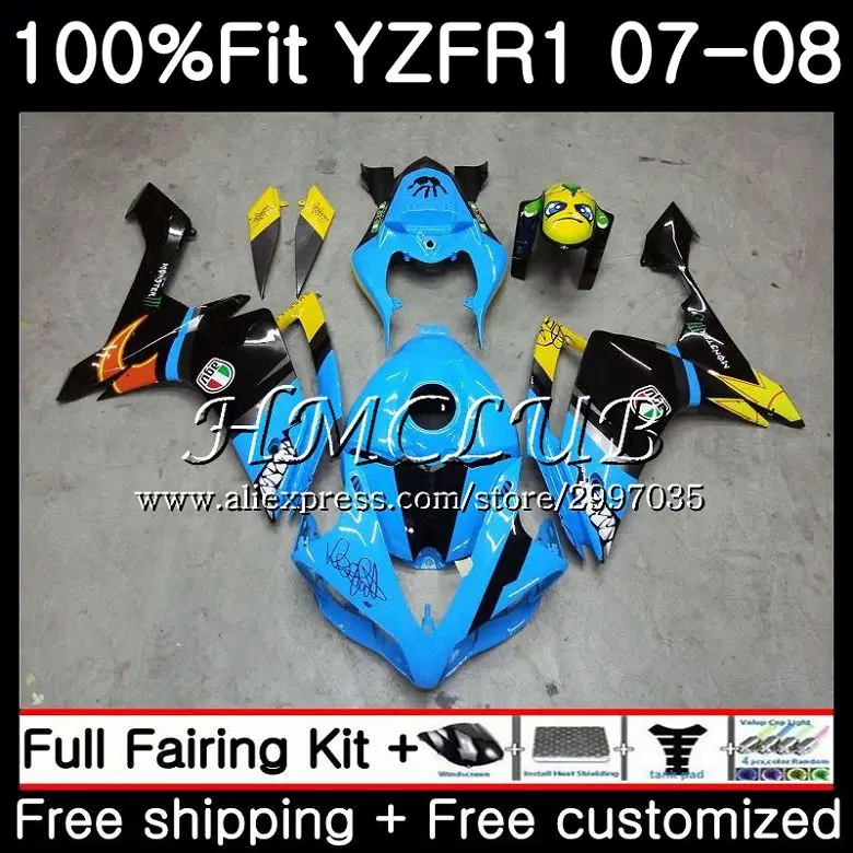 Инъекционный корпус для YAMAHA YZF R 1 YZF 1000 YZF R1 2007 2008 11h3 YZF1000 Shark Blue YZF-1000 YZFR1 07 08 комплект обтекателей
Инъекционный корпус для YAMAHA YZF R 1 YZF 1000 YZF R1 2007 2008 11h3 YZF1000 Shark Blue YZF-1000 YZFR1 07 08 комплект обтекателей