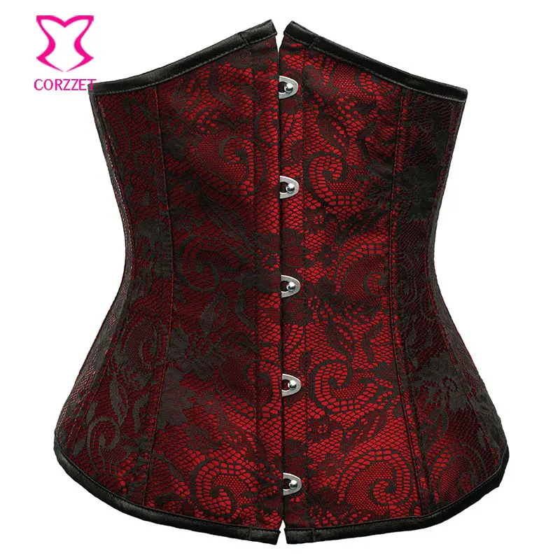 Red Satin Black Floral Lace Espartilhos Corset Corselet Underbust Bustier Sexy Gothic Clothing Waist Trainer Corsets For Women
Red Satin Black Floral Lace Espartilhos Corset Corselet Underbust Bustier Sexy Gothic Clothing Waist Trainer Corsets For Women