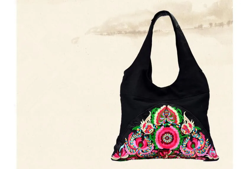 Fashion National Embroidery Shopping Casual Totes!Hot Bohemian Floral Embroidered Women Shoulder&Crossbody bags Vintage Carrier | Багаж и