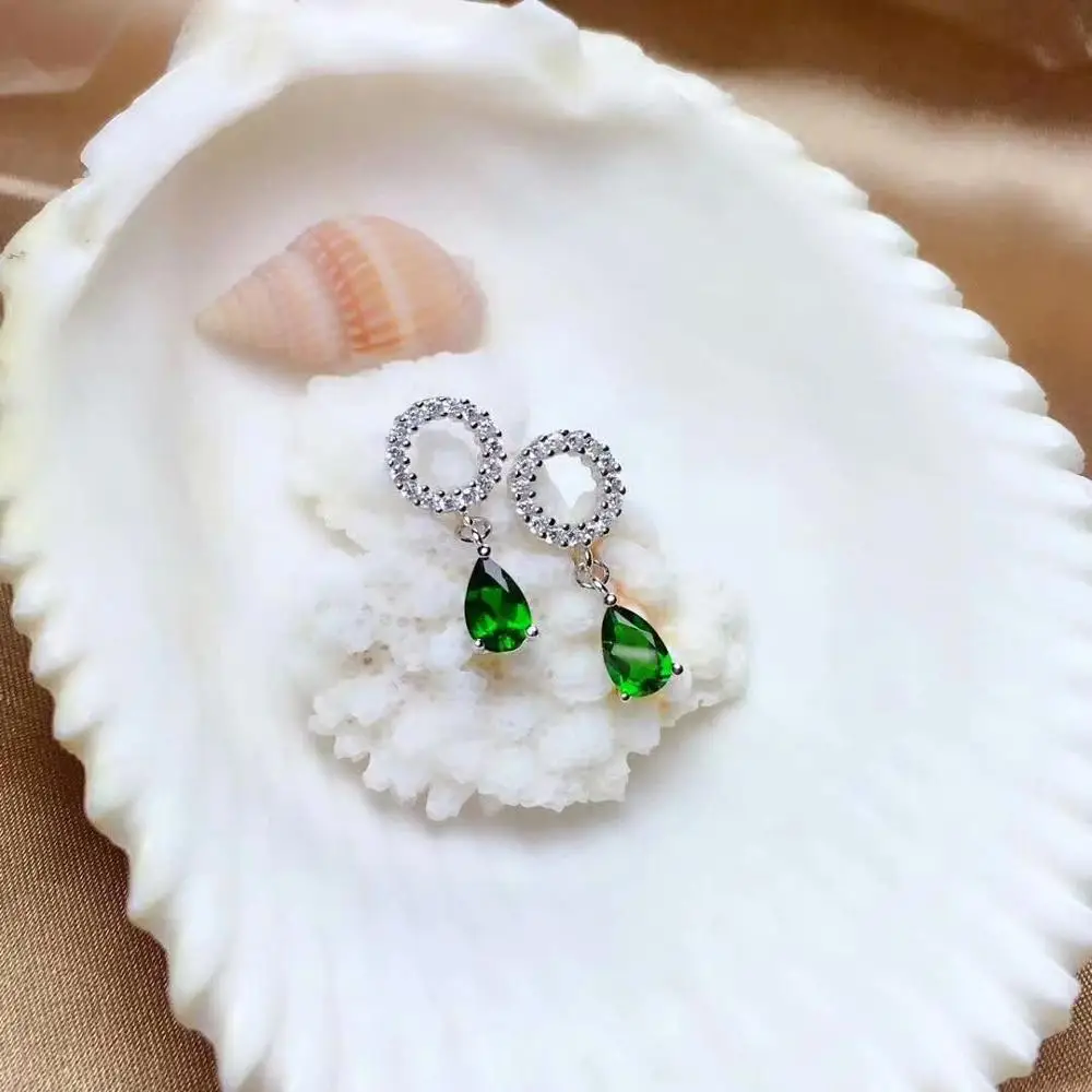 hilovem 925 sterling silver Natural green diopside earrings fine Jewelry women trendy wedding wholesale gift 4*6mm me0406991agt
hilovem 925 sterling silver Natural green diopside earrings fine Jewelry women trendy wedding wholesale gift 4*6mm me0406991agt