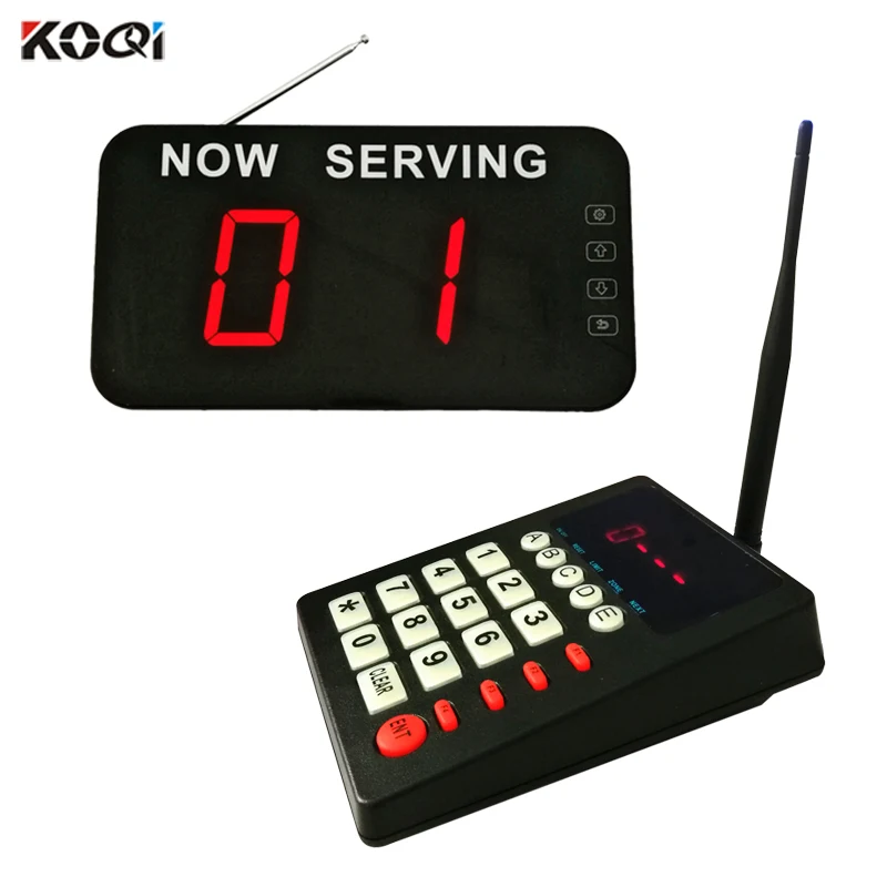 Display Number Counter System Wireless Calling System 1 Keypad Transmitter 1 Display Screen for Bank Service Center
Display Number Counter System Wireless Calling System 1 Keypad Transmitter 1 Display Screen for Bank Service Center