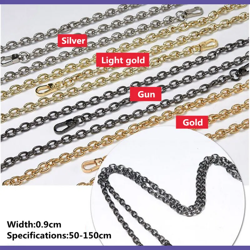 DIY Bag strap Chain Wallet Handle Purse Metal Strap Chain Strap Replacement Shoulder Straps for Handbags 50-150cm
DIY Bag strap Chain Wallet Handle Purse Metal Strap Chain Strap Replacement Shoulder Straps for Handbags 50-150cm
