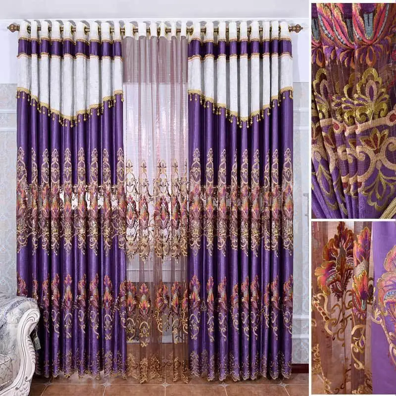 2017 lavender Lace cortina infantil Free shipping violet embroidery curtains for living room finished curtains with tulle sheet
2017 lavender Lace cortina infantil Free shipping violet embroidery curtains for living room finished curtains with tulle sheet