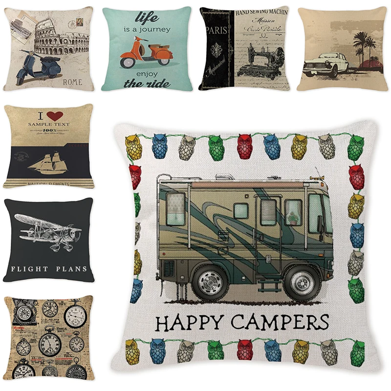 Vintage Traffic Printing Cotton Linen Cushion Cover Decorative Pillowcase Cartoon Airplane Bicycle Bus Pillow Cover Home Living
Vintage Traffic Printing Cotton Linen Cushion Cover Decorative Pillowcase Cartoon Airplane Bicycle Bus Pillow Cover Home Living