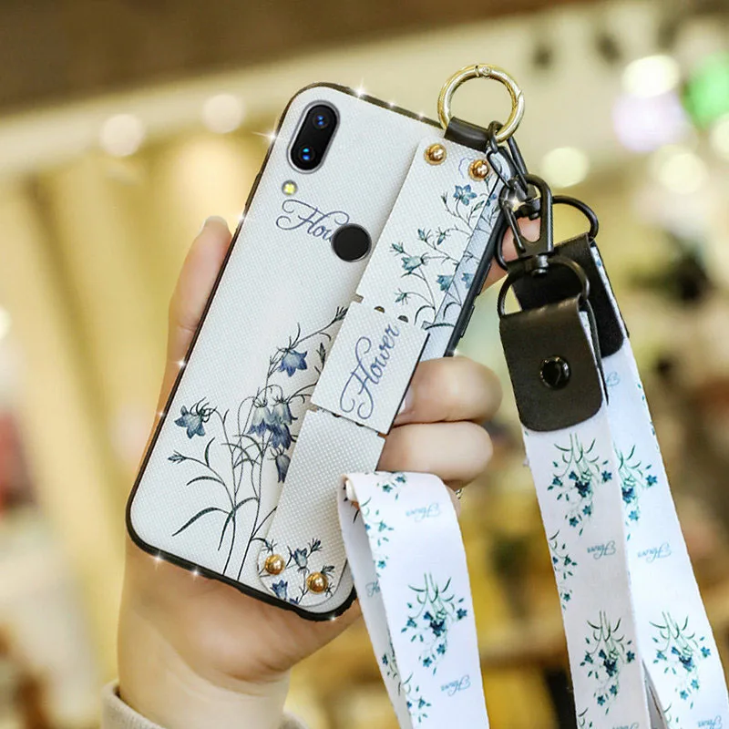 Чехол для Huawei View 20 10 Honor 8X Max 7X 6X Lite 9 8 9N блестящий чехол со стразами и цветочным