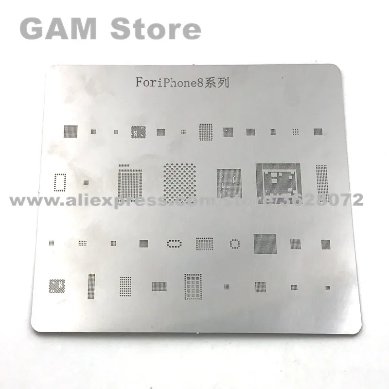 For iPhone 8 BGA Stencil Power Audio Wifi Touch IC Reballing Pins BGA Direct Heating Template 5pcs/lot
For iPhone 8 BGA Stencil Power Audio Wifi Touch IC Reballing Pins BGA Direct Heating Template 5pcs/lot