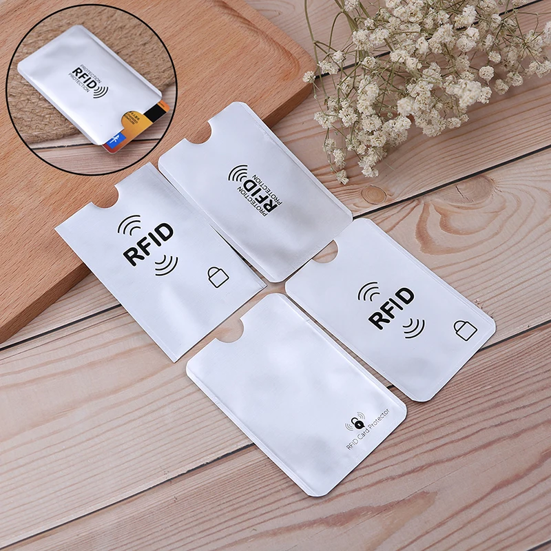 10 шт. Алюминиевый анти rfid-кошелек блокирующий считыватель блокировка держатель