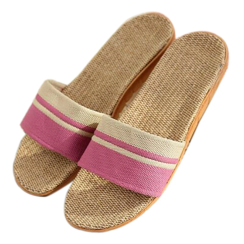 Women's Cotton Flax Slippers Indoor Bathroom Hotel Home Linen Slippers Beach Flip Flops Women Slides Flat Striped Sandals Shoes
Women's Cotton Flax Slippers Indoor Bathroom Hotel Home Linen Slippers Beach Flip Flops Women Slides Flat Striped Sandals Shoes