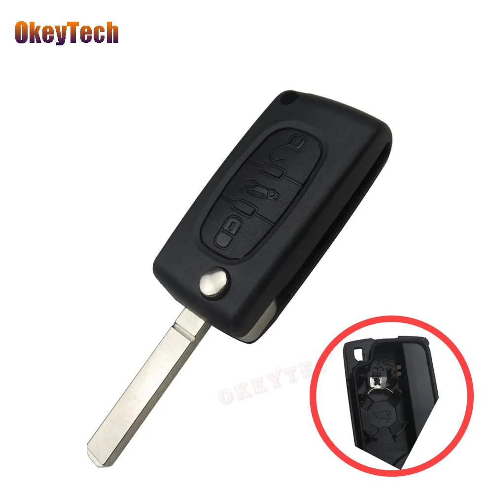 OkeyTech Flip Floding Remote Car Key Shell Cover 3 Button Trunk for Peugeot 207 307 407 408 Citroen C2 C3 C4 with Battery Clamp
OkeyTech Flip Floding Remote Car Key Shell Cover 3 Button Trunk for Peugeot 207 307 407 408 Citroen C2 C3 C4 with Battery Clamp