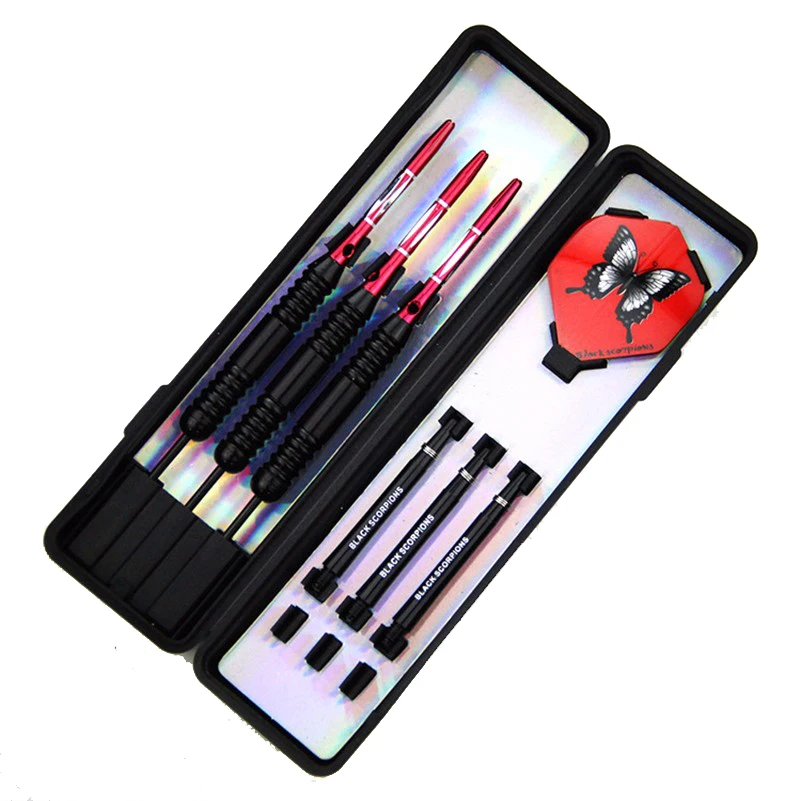 High Quality 3pcs New Arrivals Steel Tip and Red/Black Shaft Darts with Red Butterfly Dart Flight for Traditional Targets
High Quality 3pcs New Arrivals Steel Tip and Red/Black Shaft Darts with Red Butterfly Dart Flight for Traditional Targets