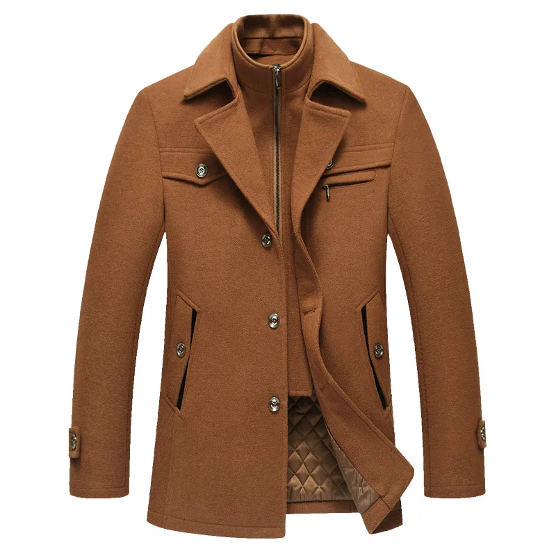 New Winter Wool Jacket Men's High-quality Fashion Wool Coat Casual Wool Coat Men's Long CottonTrench Coat Turn-down Collar Thick
New Winter Wool Jacket Men's High-quality Fashion Wool Coat Casual Wool Coat Men's Long CottonTrench Coat Turn-down Collar Thick